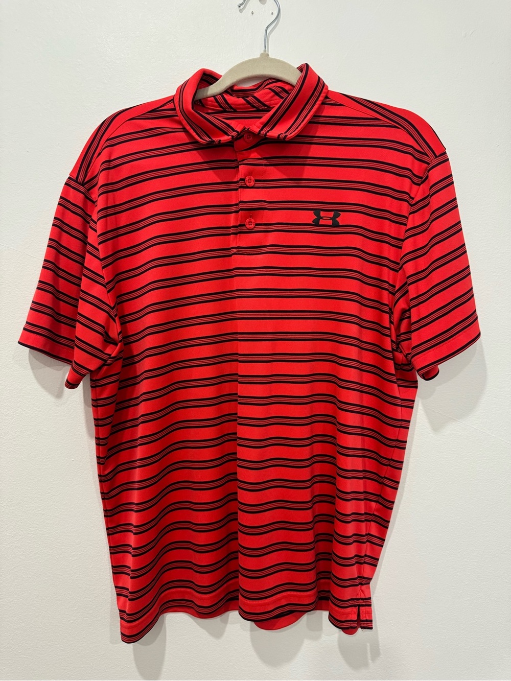 LG Red and Black Striped Polo Shirt